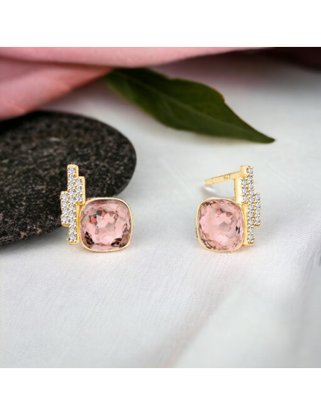 Cloud Earrings Vintage Rose Gold