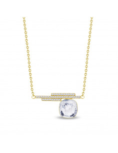 Collier Cloud Crystal Gold