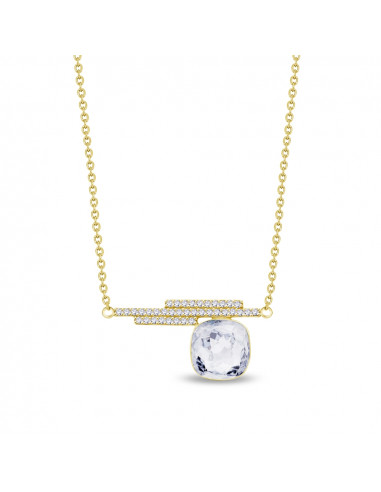 Collier Cloud Crystal Gold