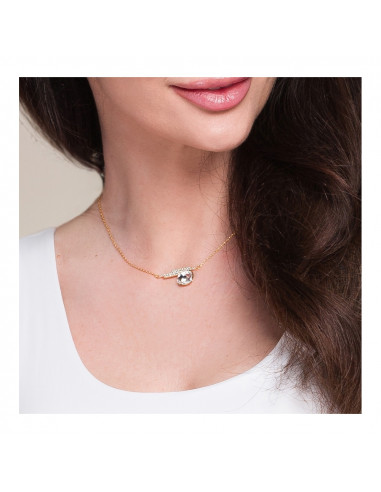 Cloud Necklace Crystal Gold