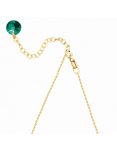 Cloud Necklace Emerald Gold