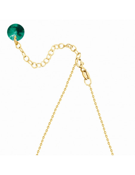 Cloud Necklace Emerald Gold