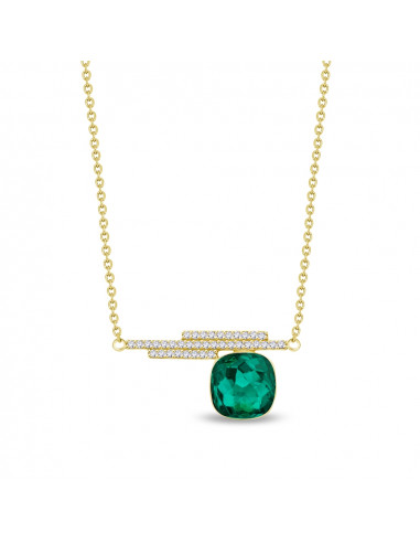 Cloud Necklace Emerald Gold