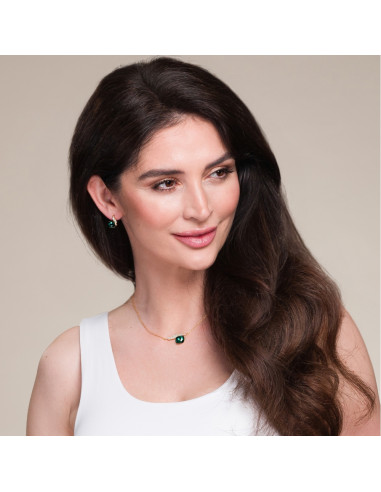 Cloud Necklace Emerald Gold