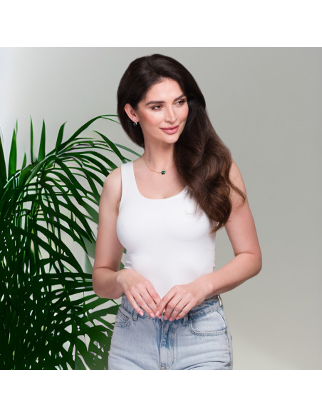 Cloud Necklace Emerald Gold