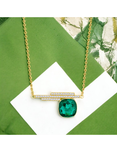 Collier Cloud Emerald Gold