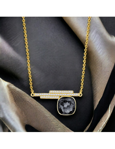 Cloud Necklace Silver Night Gold