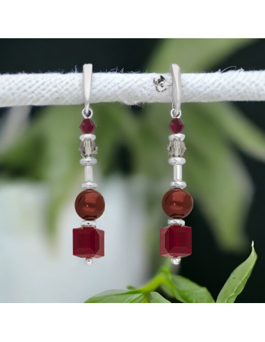 Boucles d'Oreilles Jasmine Hematite