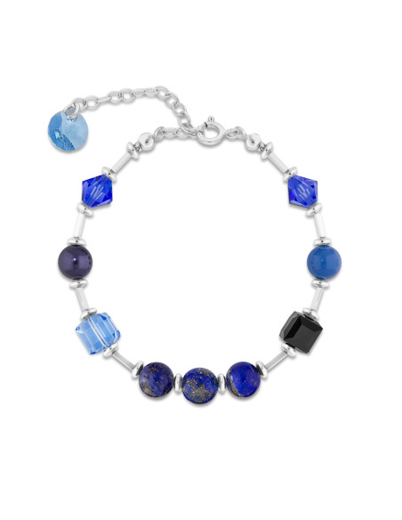 Bracelet en argent SPARK Jasmine avec Lapis Lazuli et cristaux