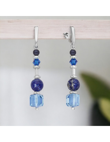 Boucles d'Oreilles SPARK Jasmine Lapis Lazuli