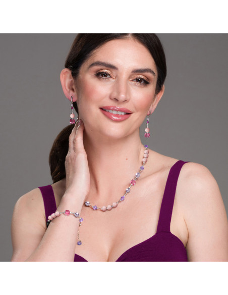 Boucles d'Oreilles SPARK Jasmine Quartz Rose