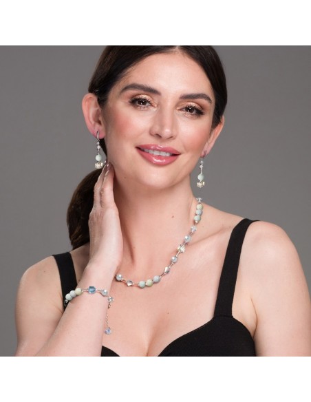 SPARK silver necklace Jasmine with Blue Morganite
