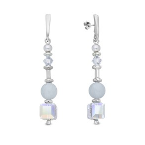 Silver Earrings SPARK Jasmine Blue Morganite