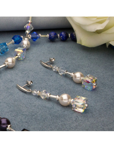 Silver Earrings SPARK Jasmine Blue...