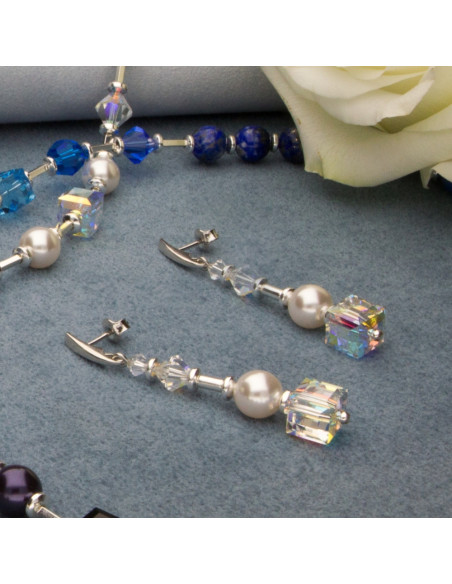 Boucles d'Oreilles SPARK Jasmine Bleu Morganite