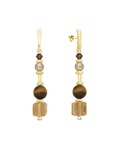 Boucles d'Oreilles SPARK Jasmine l'Oeil de Tigre
