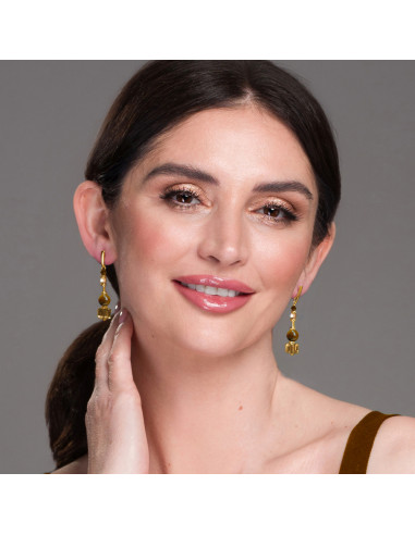 Silver goldplated earrings SPARK...