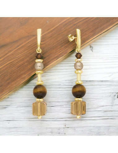 Silver goldplated earrings SPARK...