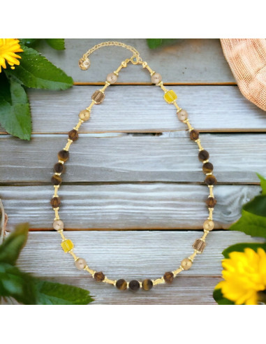 Silver goldplated necklace SPARK...