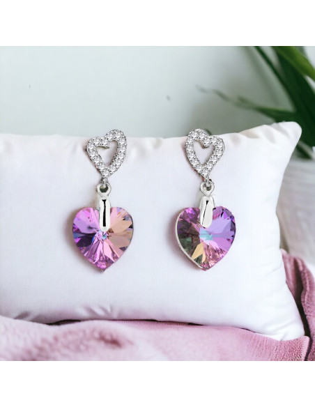 Silver Earrings SPARK Amore Vitrail Light