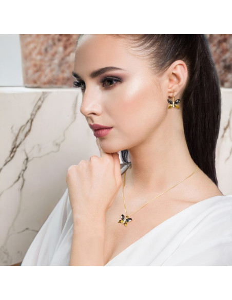 Imago Long Earrings Sunflower Gold