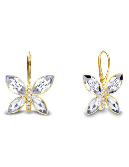 Boucles d'oreilles Imago Long Crystal Gold
