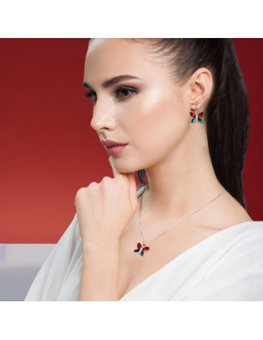 Boucles d'oreilles Imago Long Scarlet