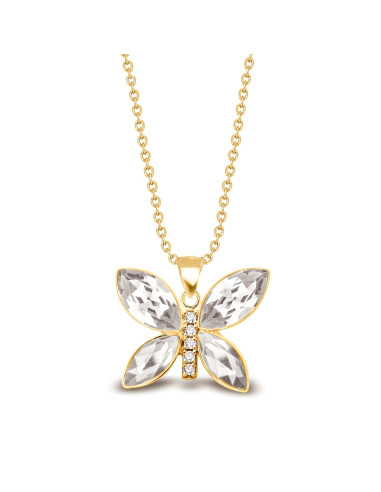 Imago Necklace Crystal Gold