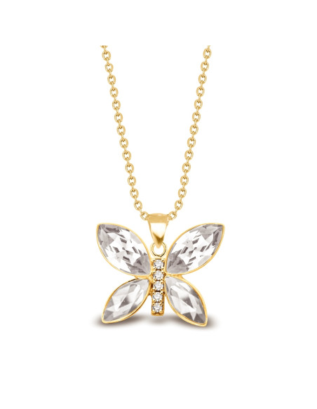 Imago Necklace Crystal Gold