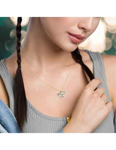 Imago Necklace Crystal Gold