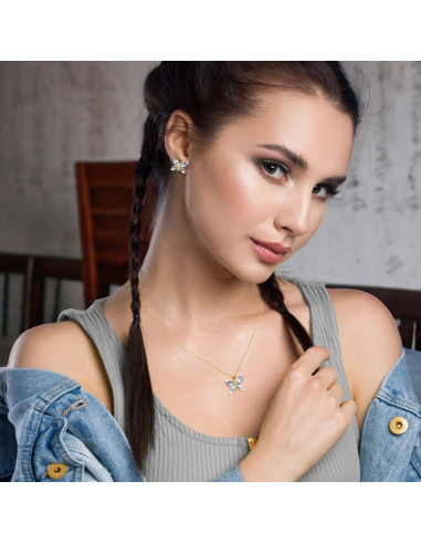 Imago Necklace Crystal Gold