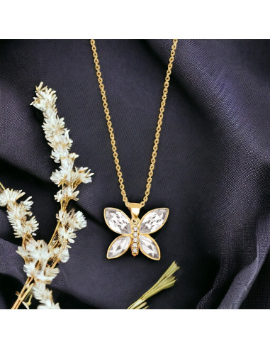 Imago Necklace Crystal Gold