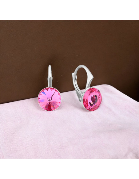 Spark Firefly earrings with pink crystals