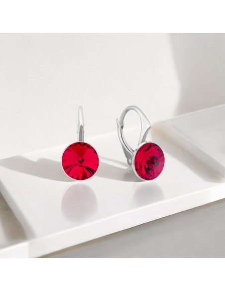 Boucles d'oreilles Spark Firefly avec cristaux rouges