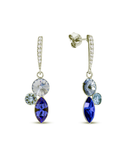 SPARK niebieskie kolczyki FLORA