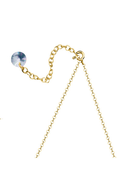 Collier Flora de SPARK en cristaux violets et argent 925 plaqué or