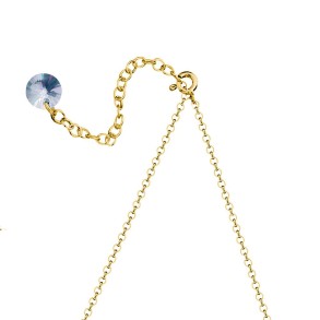 Flora Necklace - Gold Plated Silver - White and Black Crystals 2