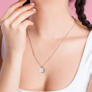 Firefly Naclace - silver 925 - white crystals 2