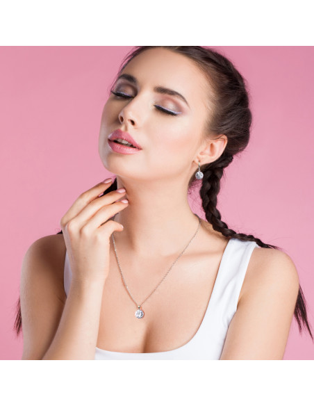 Collier Firefly en argent et cristaux blancs