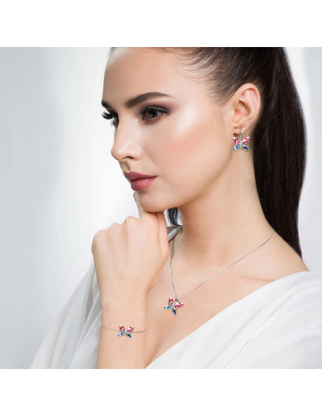 Silver Butterfly Bracelet with crystals| SPARK