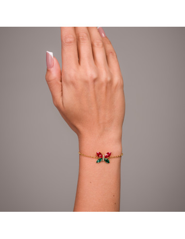 Gold-plated silver bracelet with...