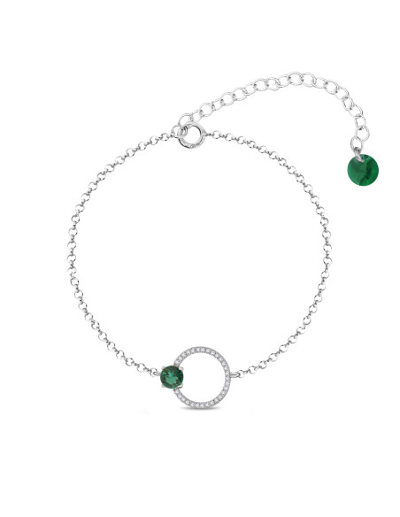 Bracelet STARDUST argent et cristaux émeraude | SPARK