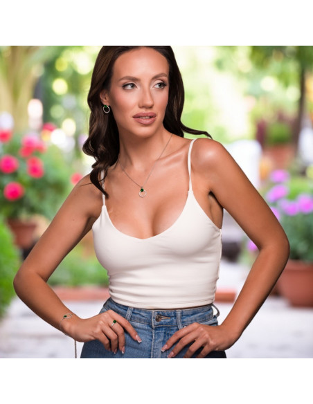 Bracelet STARDUST argent et cristaux émeraude | SPARK