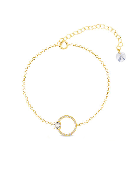 Bracelet STARDUST en argent plaqué or et cristaux blancs | SPARK