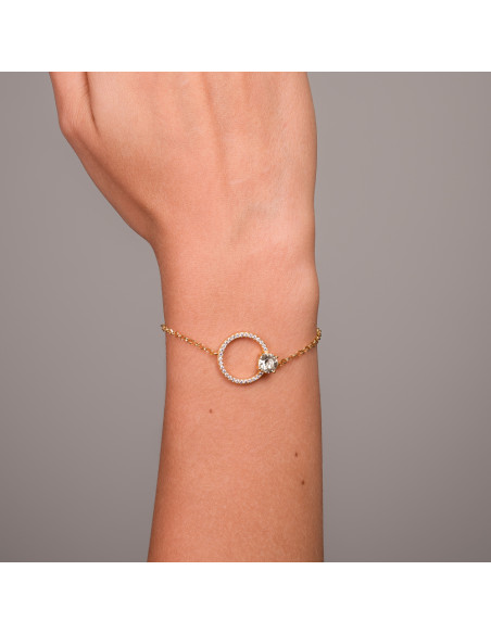 Bracelet STARDUST en argent plaqué or et cristaux blancs | SPARK