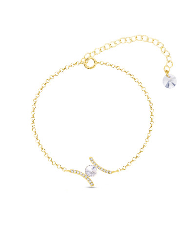 Bracelet RIVOLI, argent plaqué or 24...