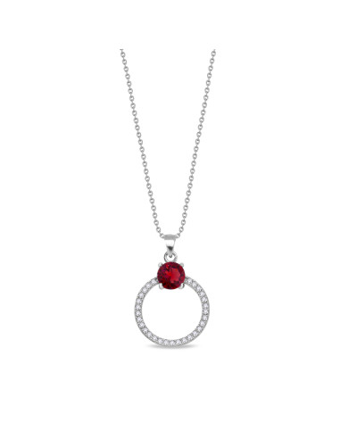 Collier STARDUST avec cristal rouge