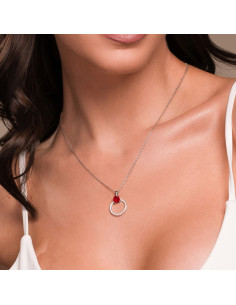 Naszyjnik STARDUST z czerwonym kryształem 2