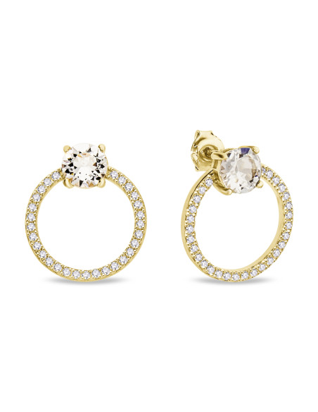 Boucles d'oreilles STARDUST plaquées or avec cristaux blancs| SPARK
