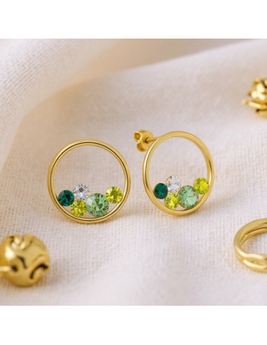 Circle of Life Earrings, goldplated...